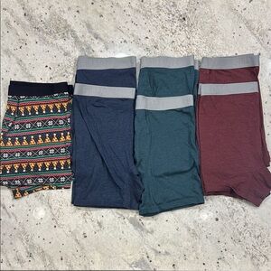 Gildan Softstyle and Old navy Men’s boxer brief underwear Large -green blue red